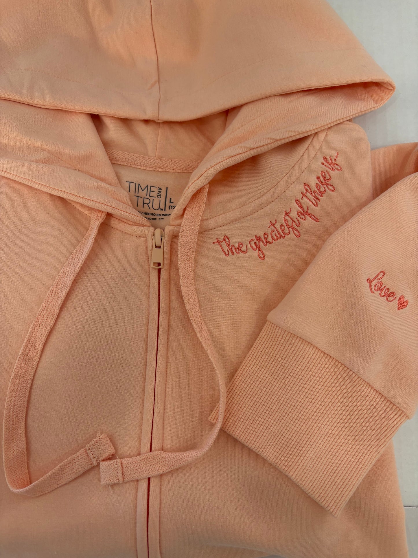 Whispered Faith Embroidered Hoodie - Christian Scripture Crewneck, Comforting Faith Gift