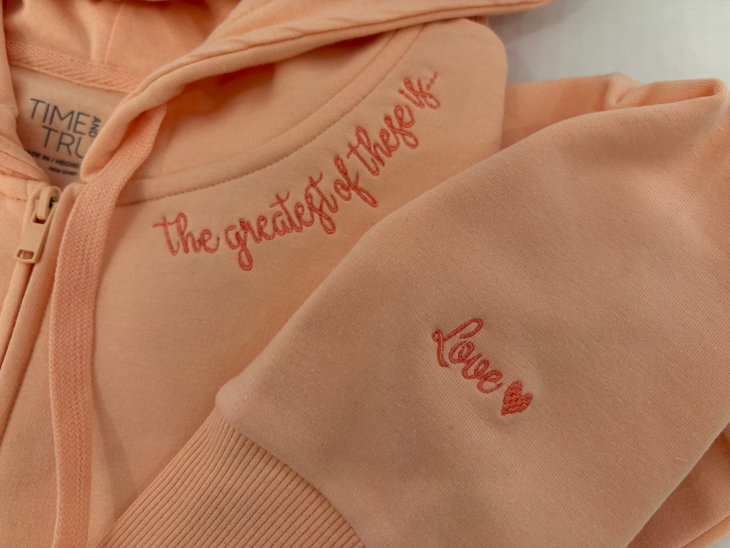 Whispered Faith Embroidered Hoodie - Christian Scripture Crewneck, Comforting Faith Gift