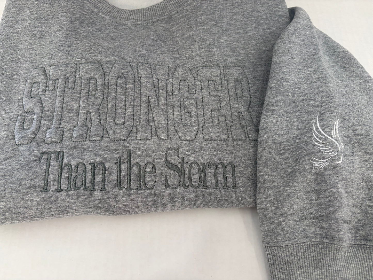 Whispered Faith Embroidered  Sweatshirt - Christian Scripture Crewneck, Comforting Faith Gift