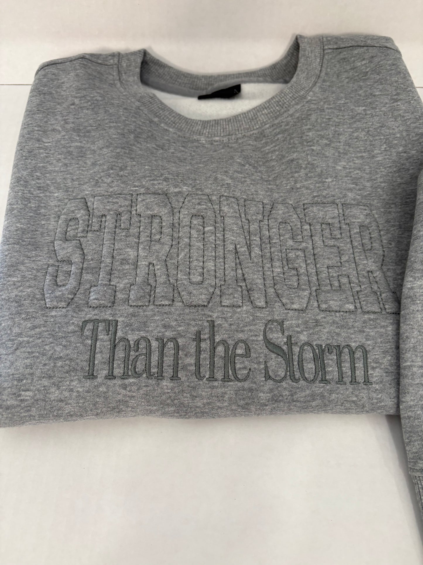 Whispered Faith Embroidered  Sweatshirt - Christian Scripture Crewneck, Comforting Faith Gift
