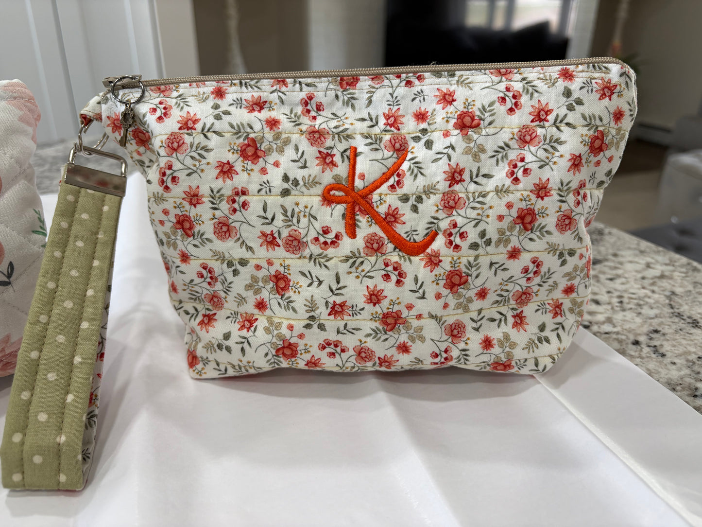 Quilted Personalized Cosmetic Bags