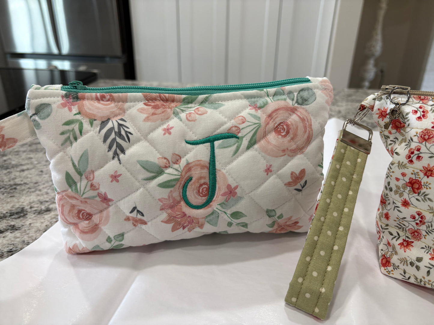 Quilted Personalized Cosmetic Bags